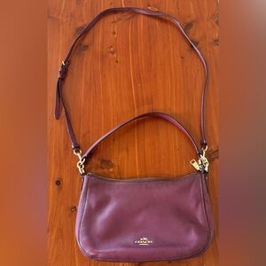 Coach Purple Leather Crossbody & Shoulder Bag